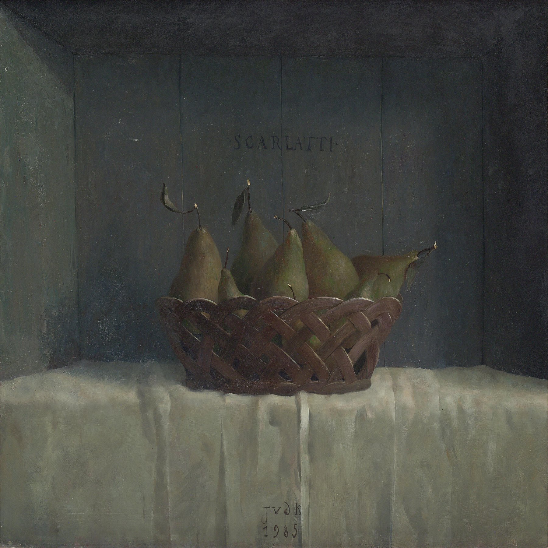 Scarlatti (stilleven met peertjes) Jan van der Kooi Collectie Harms Rolde Scarlatti (stilleven met peertjes) Jan van der Kooi Collectie Harms Rolde