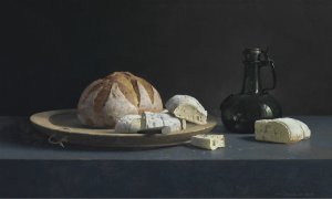 Henk Helmantel > Stilleven met brood en fles uit Lübeck, D kopen?