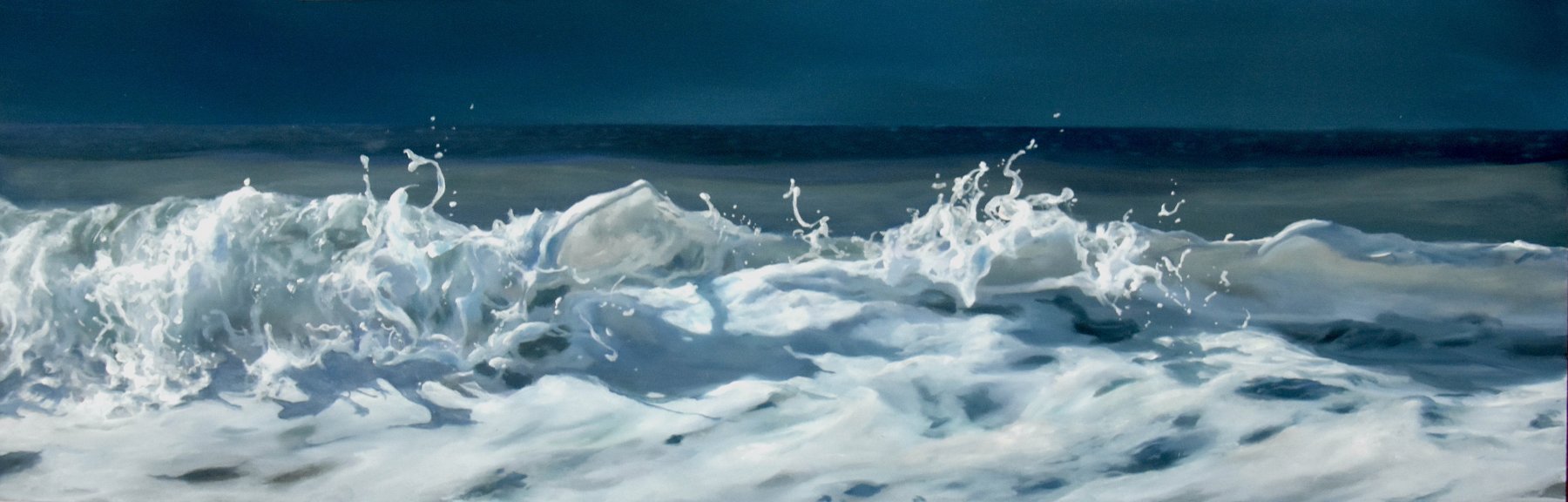 Olieverf op paneel: Breaking Wave van Gelos Michailidis kopen? Kunst Breaking Wave van Gelos Michailidis kopen?